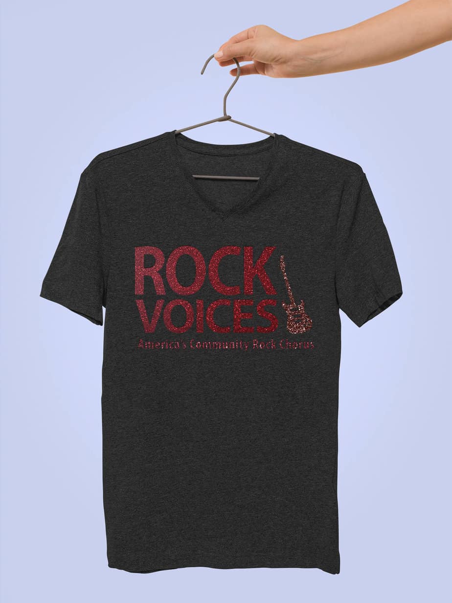 Rock Voices - Women's Vee Neck Shirt - Red Red Wine
